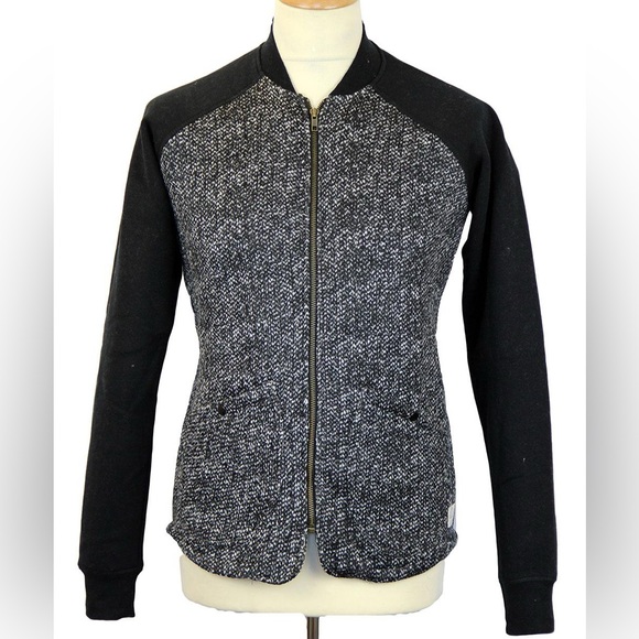 Native Youth RETRO Knitted Jersey Bomber Jacket Men’s size Small - Picture 3 of 11